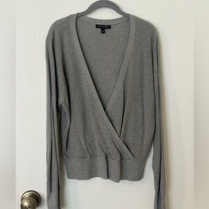 Banana Republic Grey Forever Wrap Sweater size L